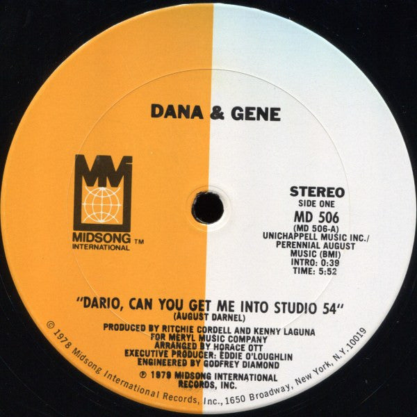 Dario, Can You Get Me Into Studio 54 Dana & Gene