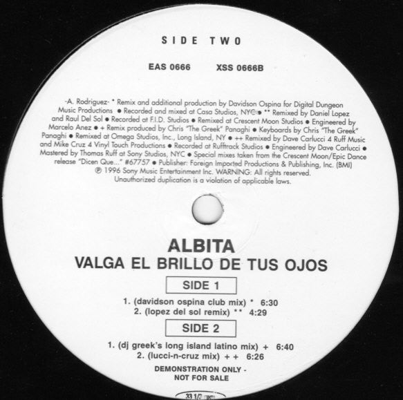 Valga El Brillo De Tus Ojos Albita