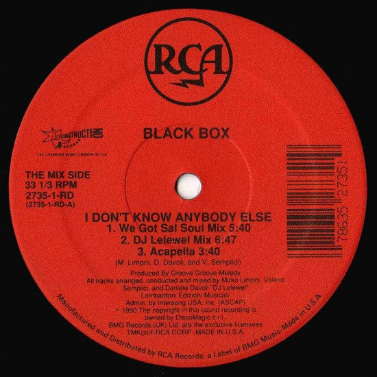 I Don't Know Anybody Else Black Box