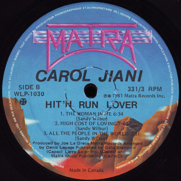 Hit'n Run Lover Carol Jiani