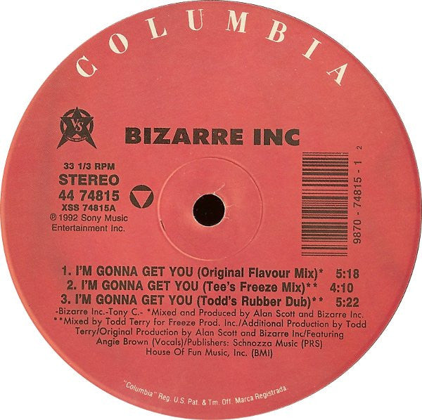 I'm Gonna Get You Bizarre Inc,Angie Brown