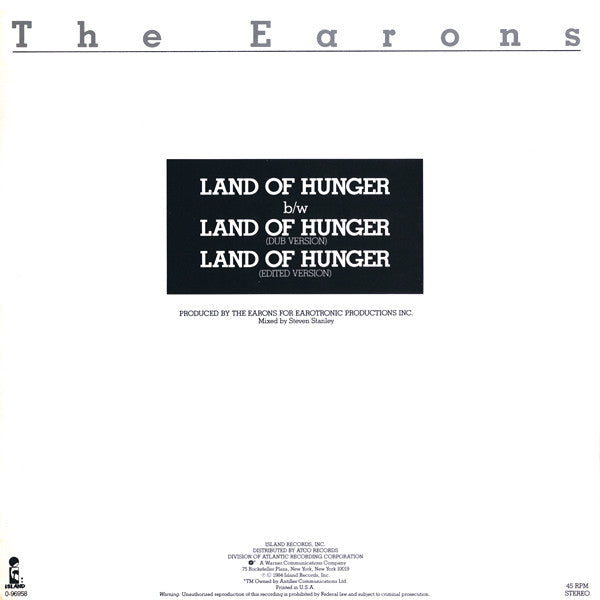 Land Of Hunger The Earons