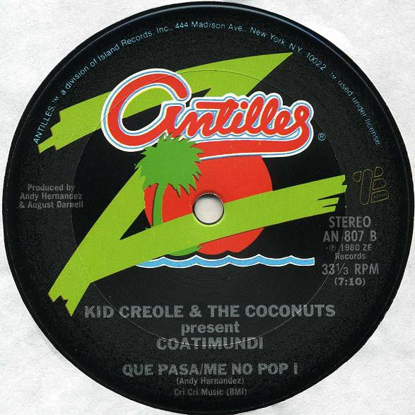 Me No Pop I Kid Creole And The Coconuts,Coati Mundi