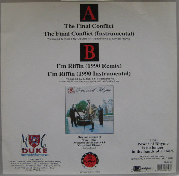 The Final Conflict / I'm Riffin' 1990 Remix | Rectangle Triangle  