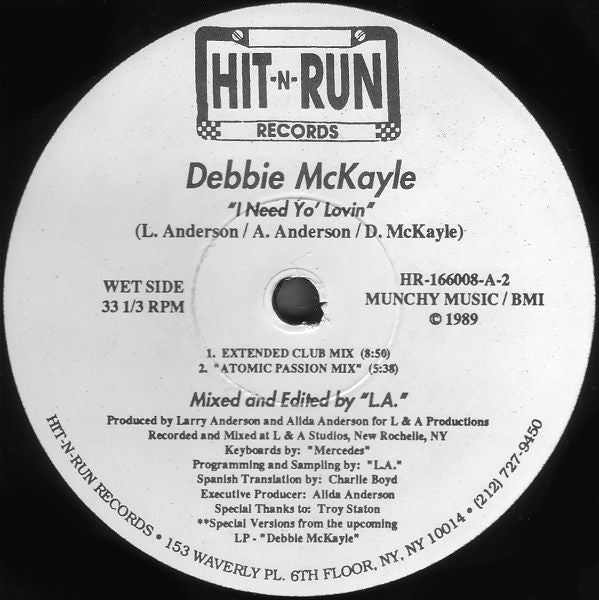 I Need Yo' Lovin Debbie McKayle