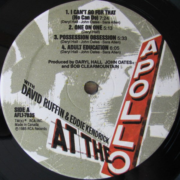 Live At The Apollo Daryl Hall & John Oates,David Ruffin,Eddie Kendricks
