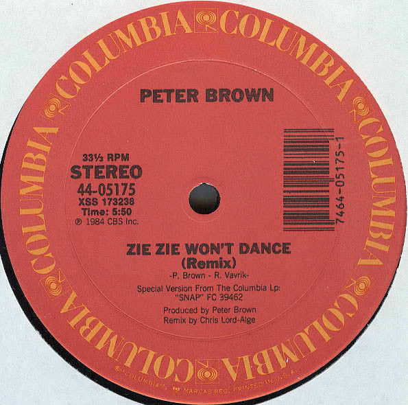 Zie Zie Won't Dance Peter Brown (2)