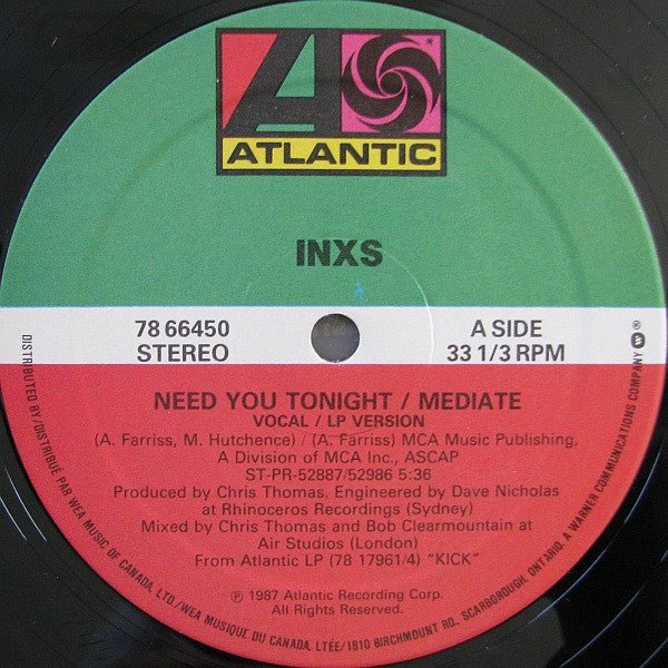 J'ai besoin de toi ce soir / Médiation INXS