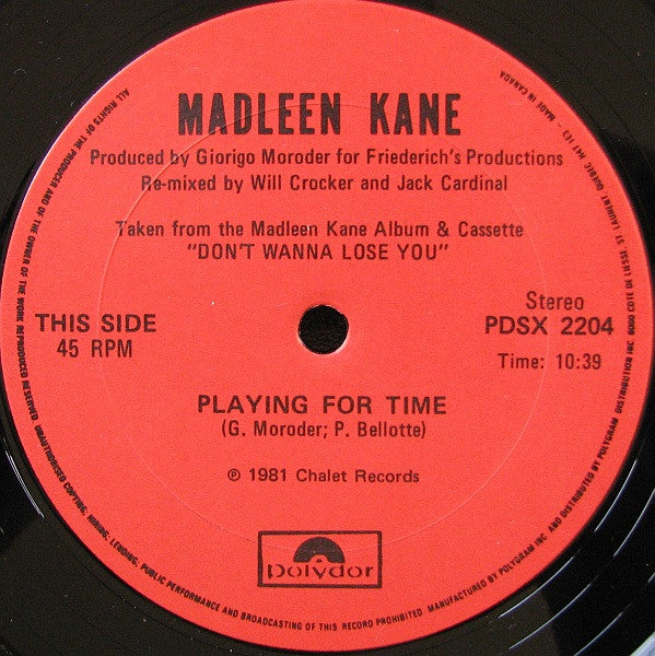 Playing For Time / The Lonely One Madleen Kane