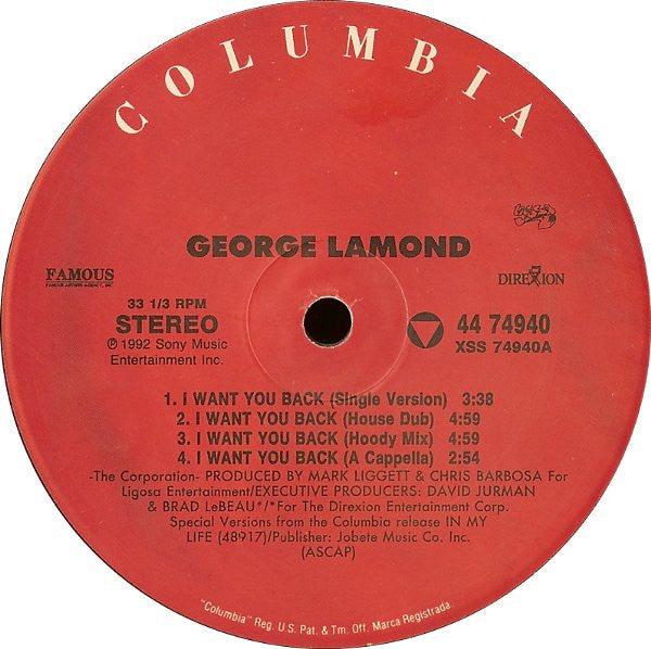 Je veux que tu reviennes Georges LaMond