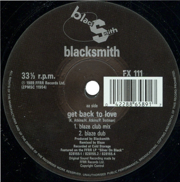 Get Back To Love Blacksmith