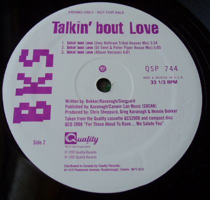 Talkin' Bout Love BKS