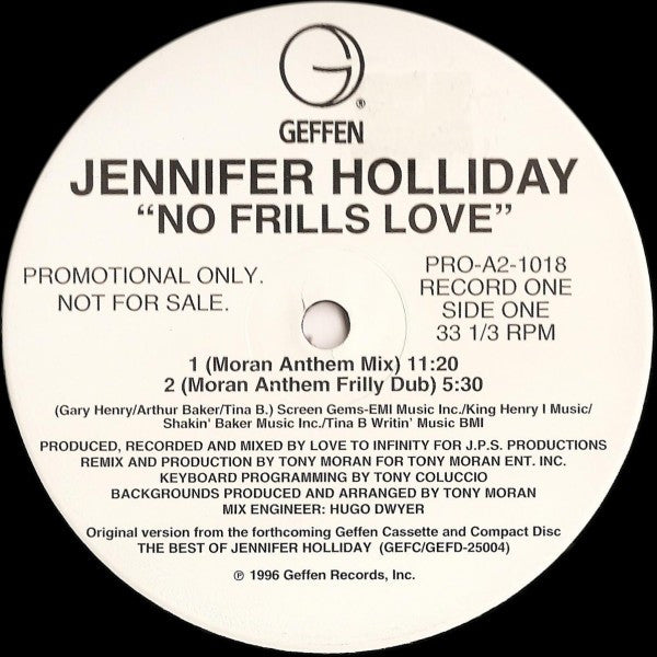 No Frills Love Jennifer Holliday