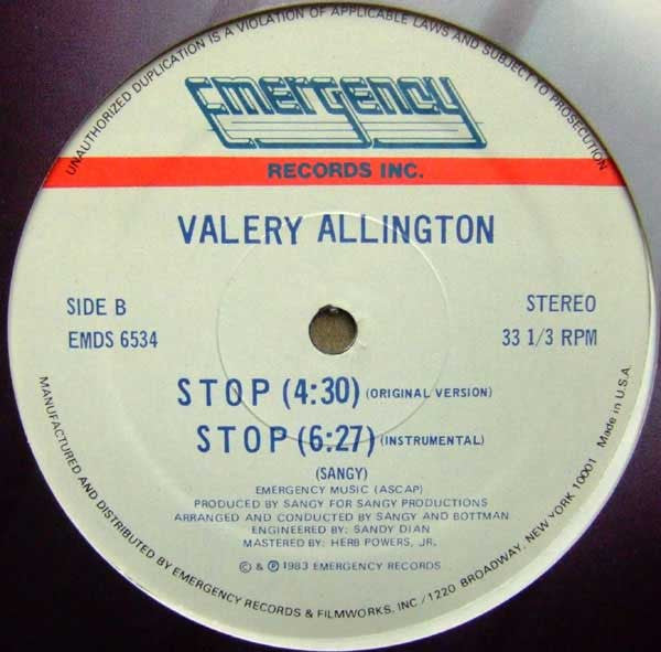 Stop Valery Allington