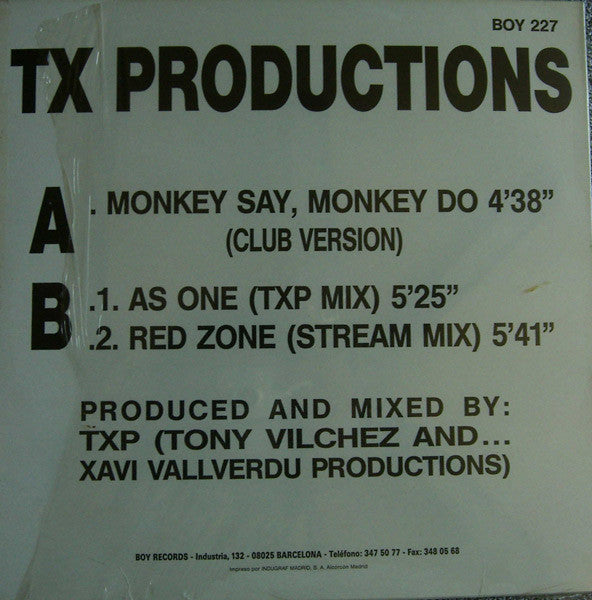 Monkey Say, Monkey Do TX Productions