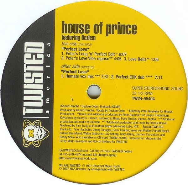 Perfect Love House Of Prince,Oezlem