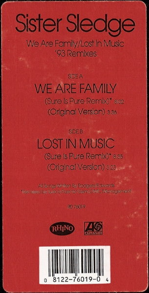 We Are Family / Lost In Music ('93 Remixes) | Rectangle Triangle