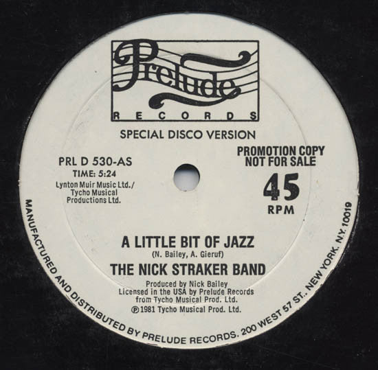 Un peu de jazz Groupe de Nick Straker