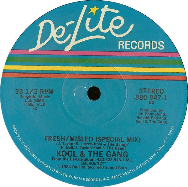Fresh / Misled (Special Mix) / Cherish (Remix) Kool & The Gang