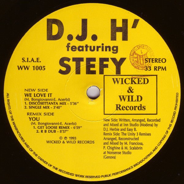 We Love It / You (Don't You Stop) - Unity 3 Remix DJ H. Feat. Stefy