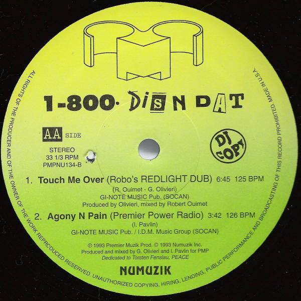 Agonie et douleur 1-800-Dis-N-Dat