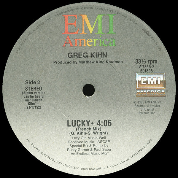 Lucky 3 Greg Kihn