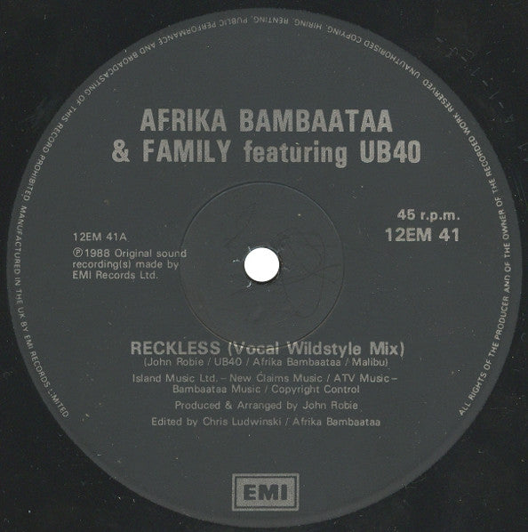 Reckless (Vocal Wildstyle Mix) Afrika Bambaataa & Family,UB40