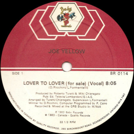 Lover To Lover (active) Joe Yellow