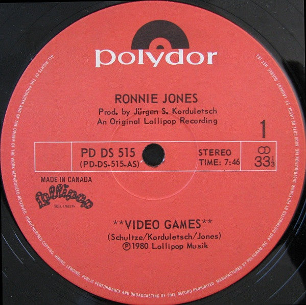 Video Games 2 Ronnie Jones
