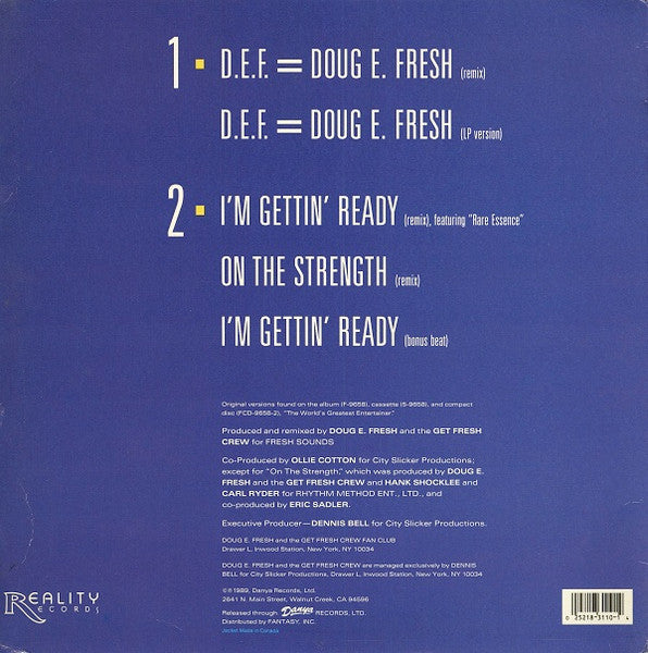 D.E.F. = Doug E. Fresh | Rectangle Triangle