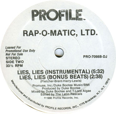 Mensonges, mensonges 2 Rap-O-Matic, Ltée.