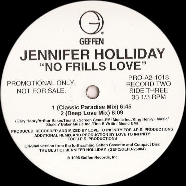 No Frills Love Jennifer Holliday