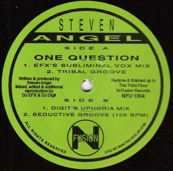 Une question 2 Steven Angel