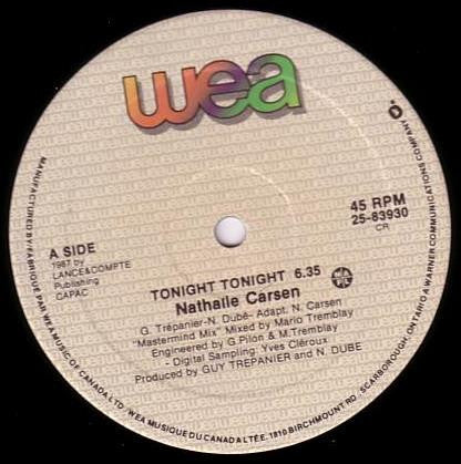 Tonight, Tonight Nathalie Carsen