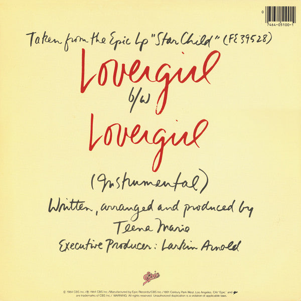 Lovergirl (Special 12" Dance Mix) | Rectangle Triangle