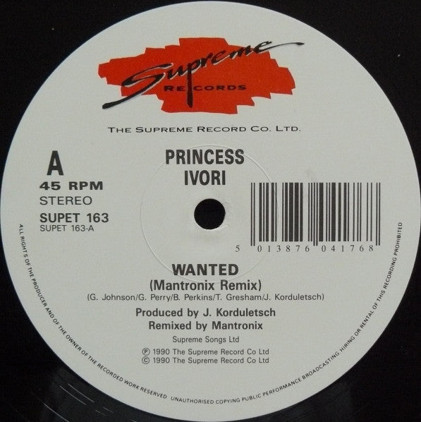 Wanted (Mantronix Remix) Princess Ivori