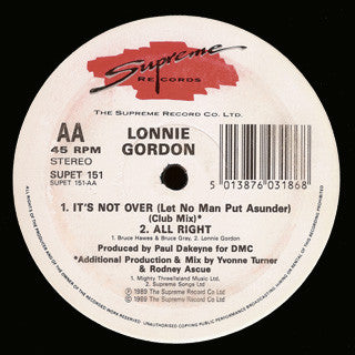 It's Not Over (Let No Man Put Asunder) Lonnie Gordon