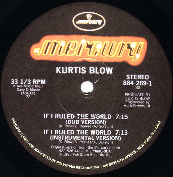 If I Ruled The World Kurtis Blow
