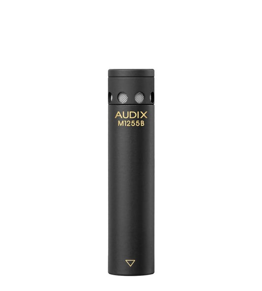 Audix M1255BO Miniature Condenser Microphone With 25' Cable & Omnidirectional Capsule, Black