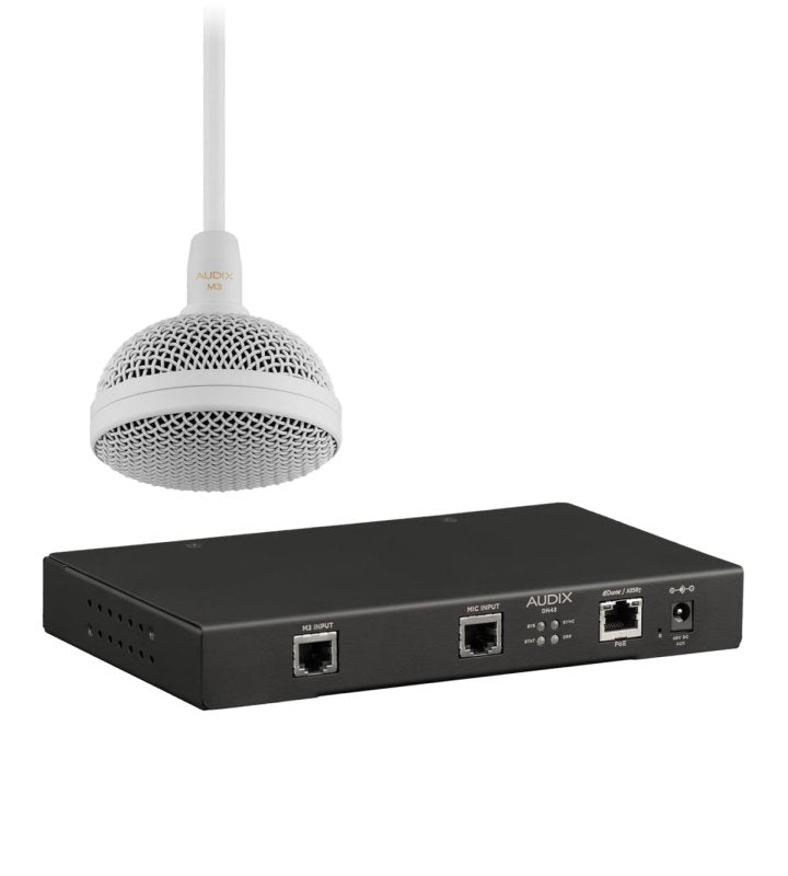 Audix M3WDK Tri-Element Hanging Ceiling Microphone Kit, White 