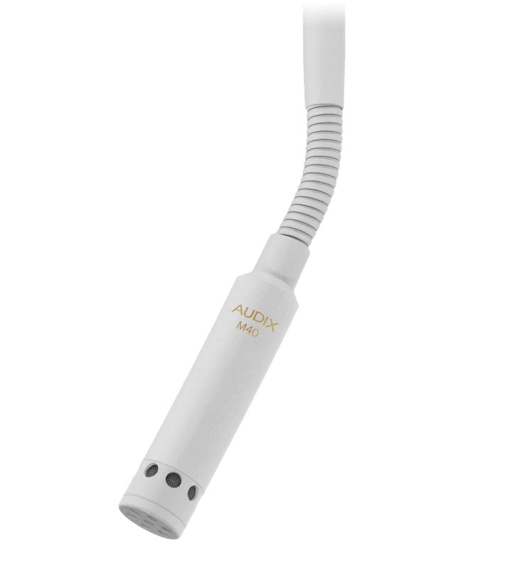 Audix M40W6 Miniature High-Output Cardioid Ceiling Microphone with 6" Gooseneck, White