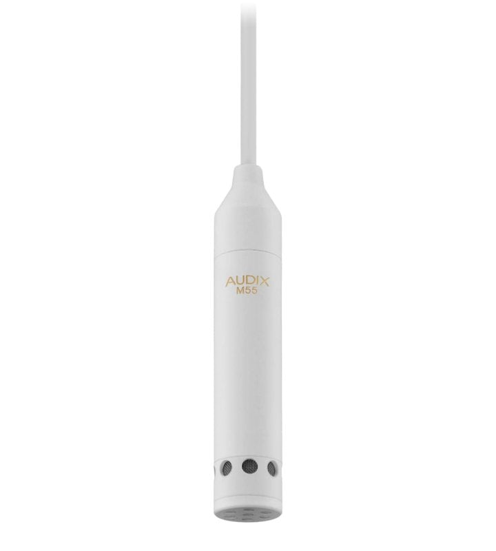 Audix M55W Cardioid Adjustable Hanging Ceiling Microphone, White 