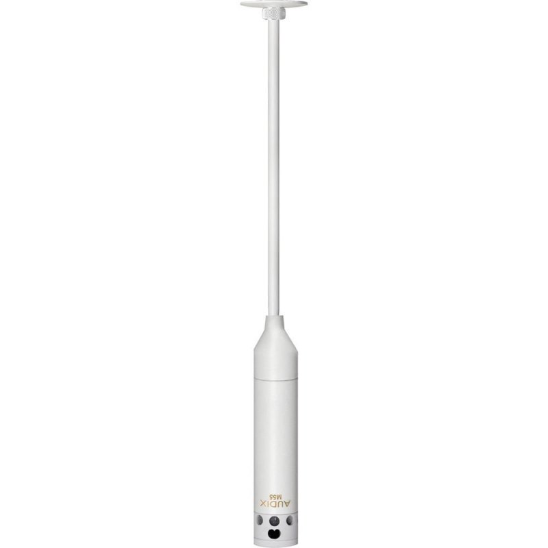 Audix M55WHC Hypercardioid Hanging Ceiling Microphone with Height Adjustment, White 
