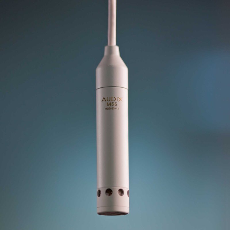 Audix M55WO Omnidirectional Adjustable Hanging Ceiling Microphone, White