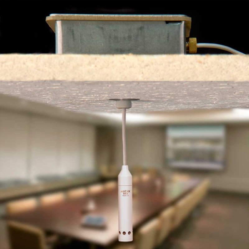 Audix M55W Cardioid Adjustable Hanging Ceiling Microphone, White