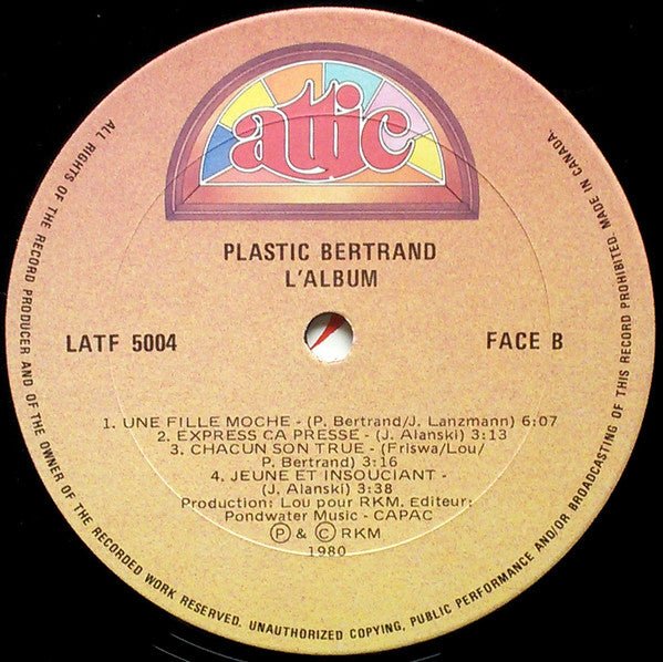 L'Album Plastique Bertrand