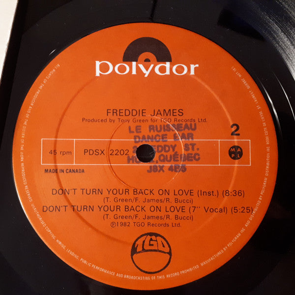 Don't Turn Your Back On Love Freddie James
