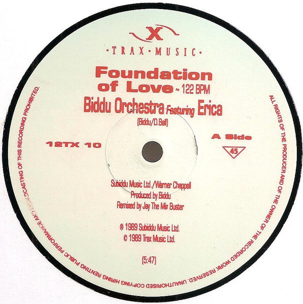 Foundation Of Love 2 Biddu Orchestra,Erica Holland