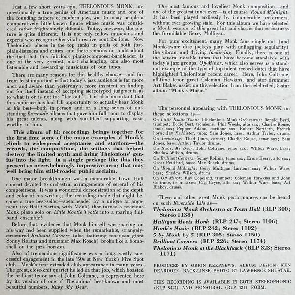 Greatest Hits Thelonious Monk