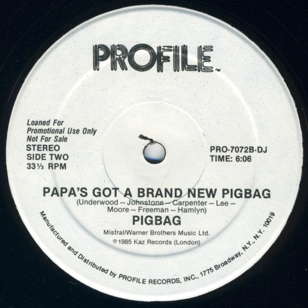 Papa's Got A Brand New Pigbag The Silent Underdog,Pigbag